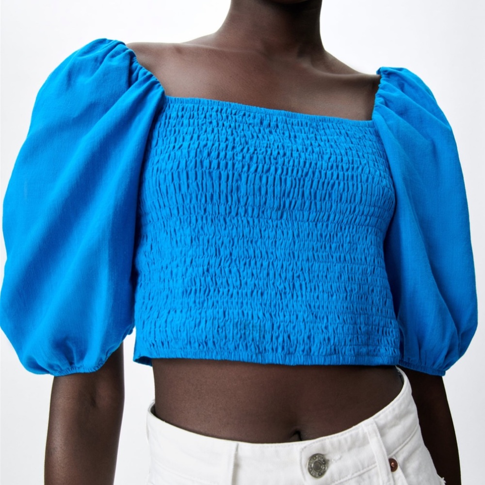 Zara | Smocked Crop Top